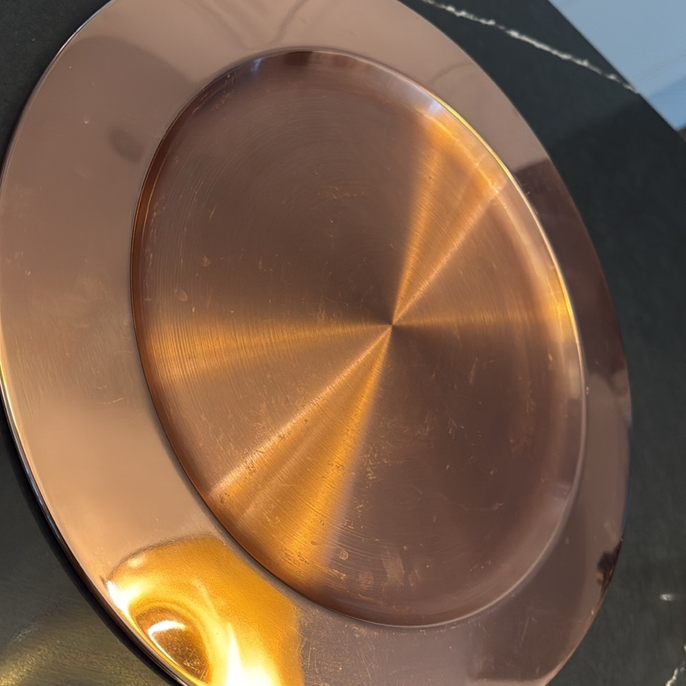 Crate & Barrel Copper Plated Charger - Picture 9 of 10